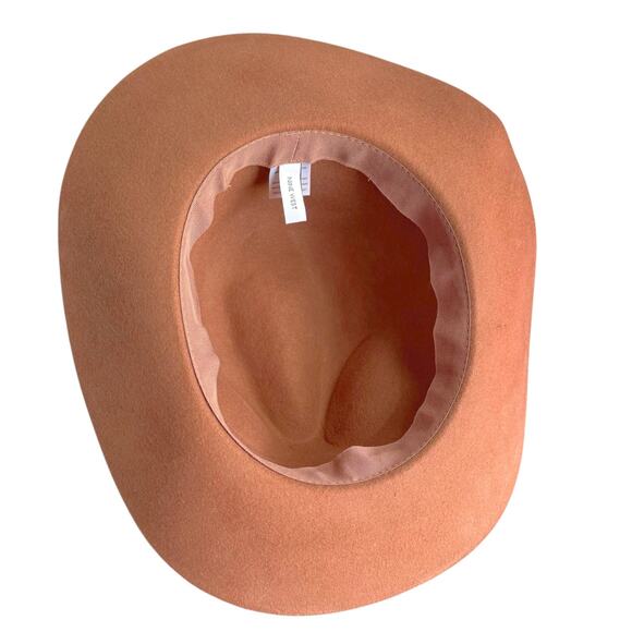 Nine West Brown Felt Woolen 100% Wool Western Style Hat Fedora Wide Brim OS - Picture 8 of 11